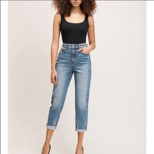 Ultra high rise boyfriend jeans